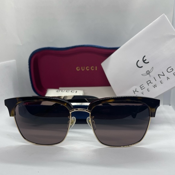 Gucci Other - Brand New 100% Authentic Unisex Gucci sunglass GG0697S Tort/Gold